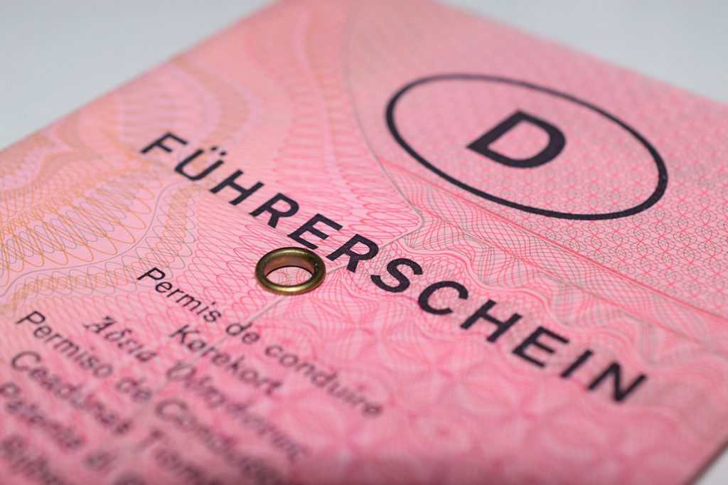 Führerschein Ausschnitt