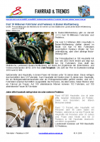 Fahrräder inkl. Pedelecs – Bestand in Baden-Württemberg